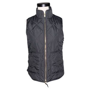 J. Crew Black Quilted Puffer Vest